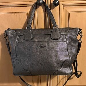 Coach Metallic Bronze Leather Tote